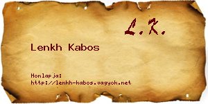 Lenkh Kabos névjegykártya